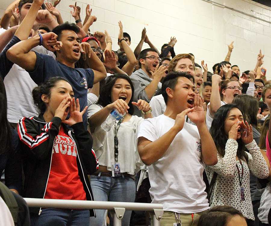 pep rally after finished