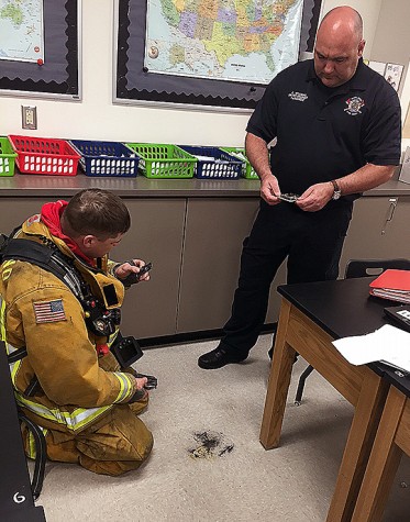 Garland Fire Dept scorched floor